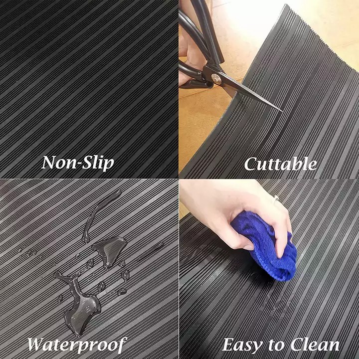 Nonslip Straight Line Anti-slip Rubber Flooring Mat